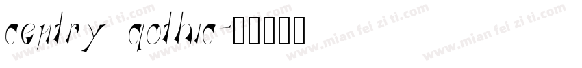 centry gothic字体转换